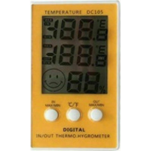 Θερμόμετρο - υγρόμετρο ψηφιακό με αισθητήρα κίτρινο DC-105 CHR