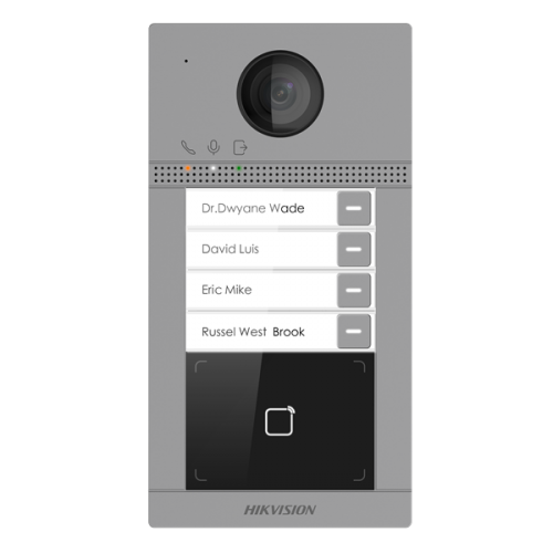 Μπουτονιέρα camera video intercom Villa Door Station 4-Button 2MP IP PoE IP65 DS-KV8413-WME1(C) Hikvision