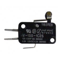 Διακόπτης micro switch με λαμάκι και ροδάκι SPDT 15A 250VAC V-155-1C-25 OMRON