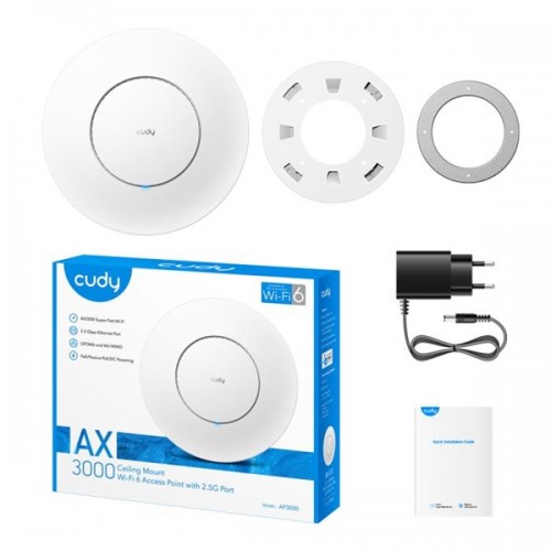 Access Point Ασύρματο AX3000 MU-MIMO 2.5Gigabit Ceiling Mount Wi-Fi 6 AP3000 CUDY