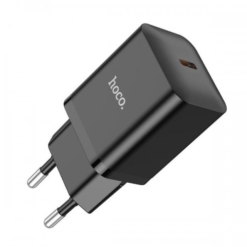 Τροφοδοτικό 230V in -> 1 x USB C Out 5V 20W PD20W μαύρο N27 Hoco